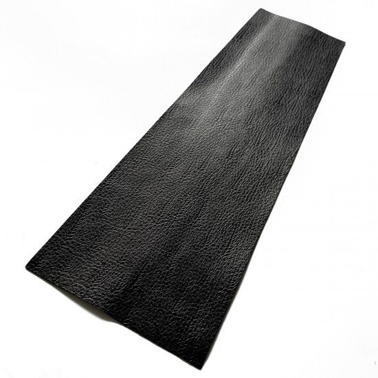 Black Leaf Embossed Cowhide Leather